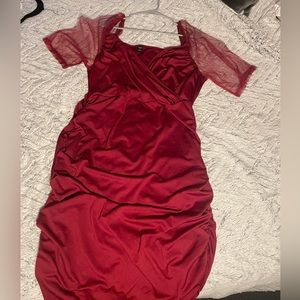 Burgundy, SHEIN curve, bodycon dress, size 4X